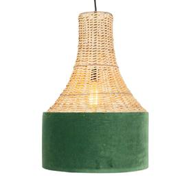 Natural fiber lamp Anael green