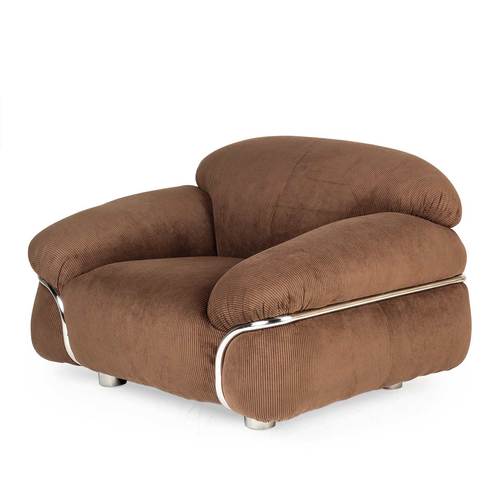 Corduroy armchair Heil brown