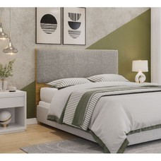 Cabecero UNI 140, MDP miel, tejido panamá, 140x5x90 cms