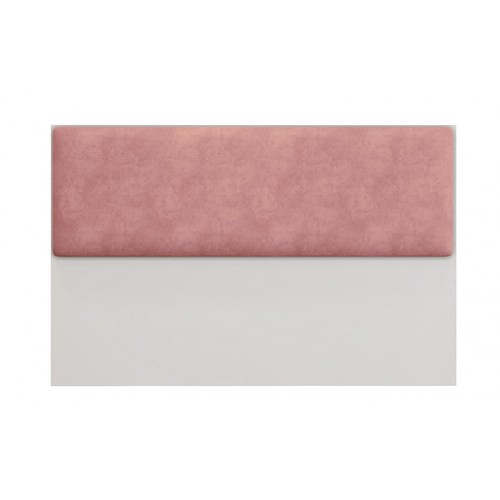 Cabecero UNI 160, MDP blanco, tejido velvet rosa, 160x5x90 cms