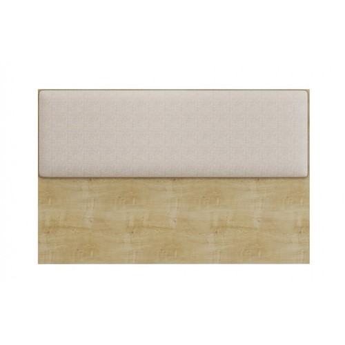 Cabecero UNI 160, MDP natura, tejido lino beige, 160x5x90 cms