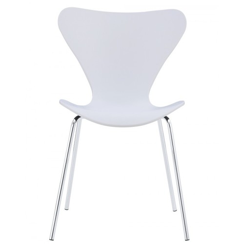 Silla ARNE NEW, cromada, polipropileno blanco