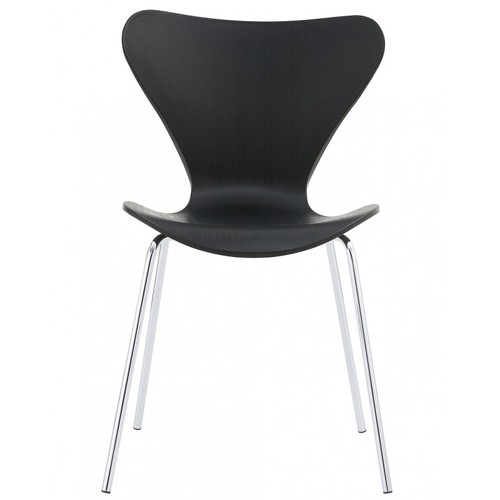 Silla ARNE NEW, cromada, polipropileno negro