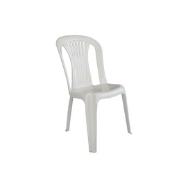 Silla LAGO, monoblock, apilable, blanco