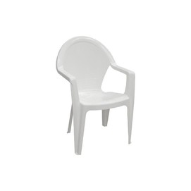 Sillón CLS, monoblock, apilable, blanco