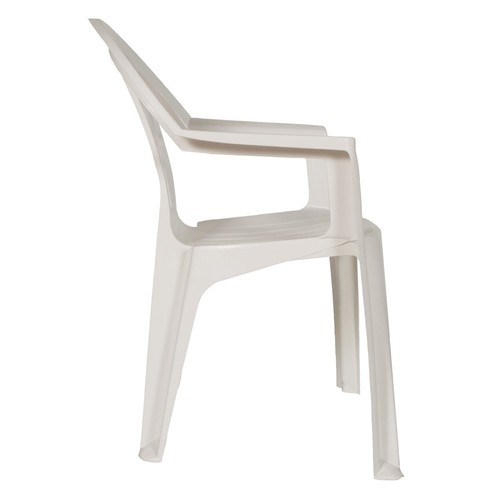 Sillón LAGO, monoblock, apilable, blanco