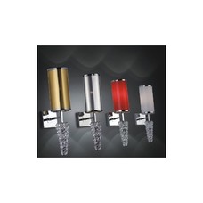 Lámpara MIZAR, aplique de pared, cromado, pantalla roja