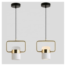 Lámpara ANTARES, colgante, metal, blanco