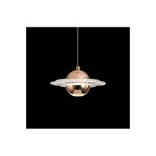 Lámpara NEVIGES, colgante, metal dorada, acrílico, led