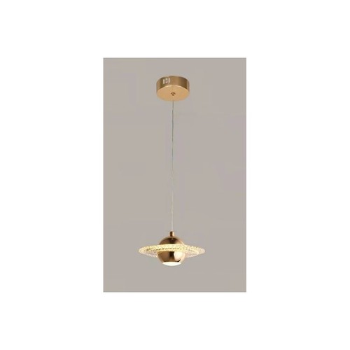 Lámpara NEVIGES, colgante, metal dorada, acrílico, led