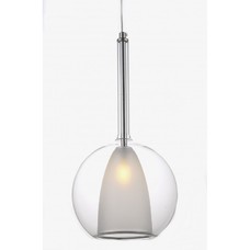 Lámpara ORCUS, colgante, cristal transparente