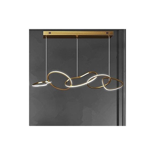 Lámpara WOLFIS, colgante, metal dorada, led