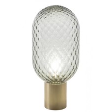 Lámpara GERA SOH43, sobremesa, aluminio, dorada, cristal