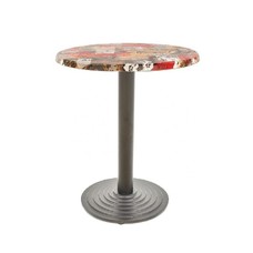 Mesa EBRO, negra, base de 72 cms y tapa de 70 cms. Color a elegir