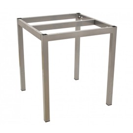 Base de mesa LIRIO, metal, gris plata, 65 x 65 cms, altura 72 cms, para tableros de 70 x 70 cms