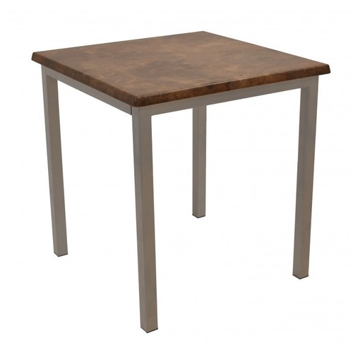 Base de mesa LIRIO, metal, gris plata, 65 x 65 cms, altura 72 cms, para tableros de 70 x 70 cms