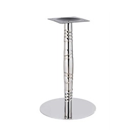 Base de mesa LUXOR, acero inoxidable, acabado espejo, base 45 cms diámetro, altura 72 cms