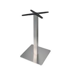 Base de mesa RHIN, acero inoxidable, base de 45 x 45, altura 73 cms, pulido satinado