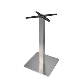 Base de mesa RHIN, acero inoxidable, base de 45 x 45, altura 73 cms, pulido satinado