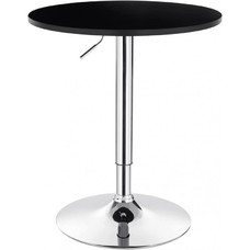 Mesa MABEL, graduable, tapa soft negra, 70 cms de diámetro