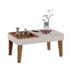 Mesa VENEZA, baja, MDP blanco roto y matte 68 x 41 cms Mesa VENEZA, baja, MDP blanco roto y matte 68 x 41 cms