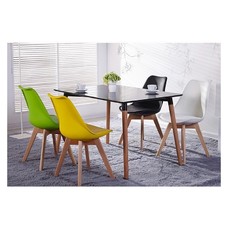 Mesa NURY NEW, madera, tapa negra, 160 x 90 cms