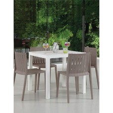 Mesa ODYSSEY, polipropileno blanco, 80 x 80 cms