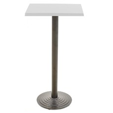 Mesa alta EBRO, negra, base de 110 cms y tapa de 60x60 cms. Color a elegir