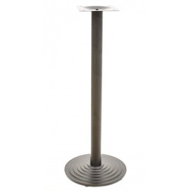 Mesa alta EBRO, negra, base de 110 cms y tapa de 70x70 cms. Color a elegir