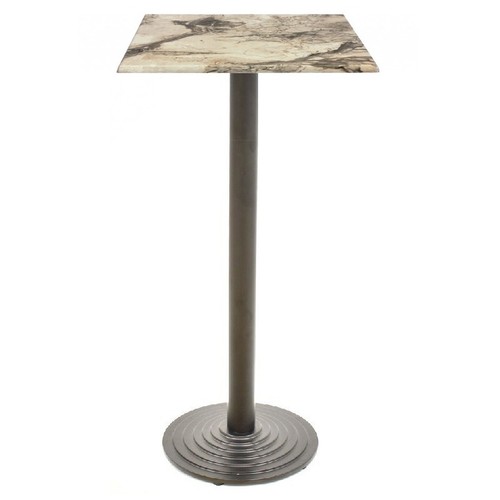 Mesa alta EBRO, negra, base de 110 cms y tapa de 70x70 cms. Color a elegir