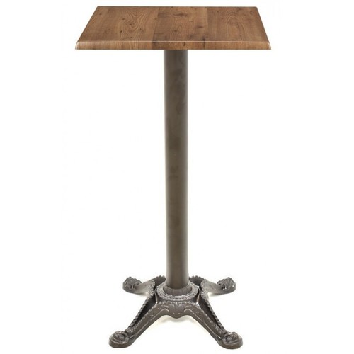 Mesa alta RODANO, negra, base 110 cms y tapa de 60x60 cms. Color a elegir