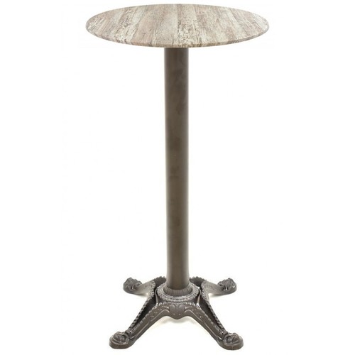 Mesa alta RODANO, negra, base 110 cms y tapa de 70 cms. Color a elegir