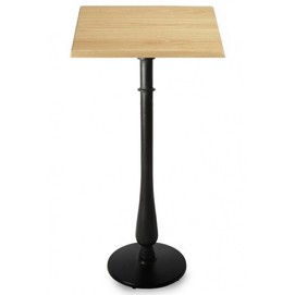 Mesa alta TÁMESIS, negra, base de 108 cms y tapa de 70x70 cms. Color a elegir