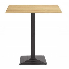 Mesa alta TIBER, negra, base de 110 cms y tapa de 110 x 70 cms. Color a elegir