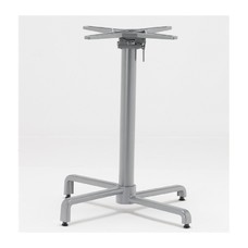 Mesa BAHIA, abatible, plata, base de 72 cms y tapa 60 x 60 cms. Color a elegir