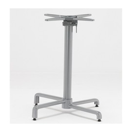 Mesa BAHIA, abatible, plata, base de 72 cms y tapa 60 x 60 cms. Color a elegir