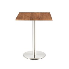 Mesa BENAGIL, acero inoxidable, base de 72 cms y tapa 60 x 60 cms. Color a elegir