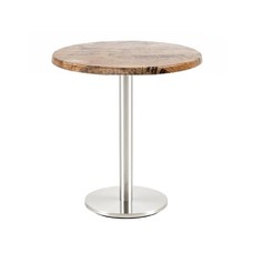 Mesa BENAGIL, acero inoxidable, base de 72 cms y tapa 70 cms. Color a elegir