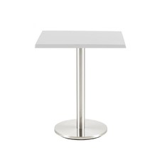 Mesa BENAGIL, acero inoxidable, base de 72 cms y tapa 80 x 80 cms. Color a elegir