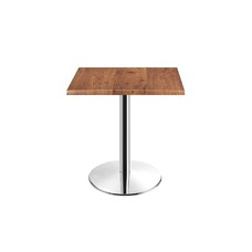 Mesa BENAMARA, acero inoxidable, base de 72 cms y tapa 80x80 cms. Color a elegir