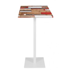 Mesa BEVERLY, alta, base de 110 cms y tapa de 60x60 cms. Color a elegir