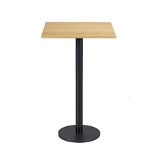 Mesa BOHEME, alta, negra, base de 110 cms y tapa de 70 x 70 cms. Color a elegir