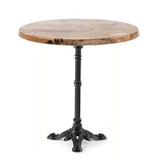 Mesa BRISTOL, fundición, 3 pies, negra, tapa 60 cms. Color a elegir