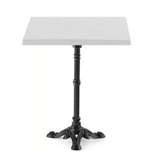 Mesa BRISTOL, fundición, 3 pies, negra, tapa 60x60 cms. Color a elegir