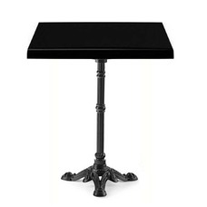 Mesa BRISTOL, fundición, 3 pies, negra, tapa 70x70 cms. Color a elegir