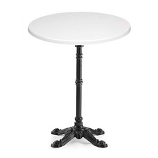 Mesa BRISTOL, fundición, 4 pies, negra, tapa 70 cms. Color a elegir