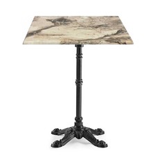 Mesa BRISTOL, fundición, 4 pies, negra, tapa 70x70 cms. Color a elegir