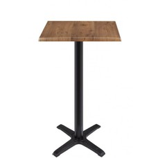 Mesa CARIBE, alta, negra, base de 110 cms y tapa de 70 x 70 cms. Color a elegir