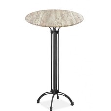 Mesa EIFFEL NEW, alta, aluminio, 4 pies, negra, base de 108 cms y tapa 60 cms. Color a elegir