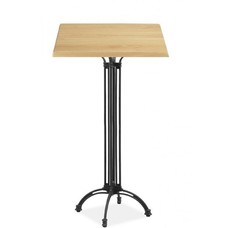 Mesa EIFFEL NEW, alta, aluminio, 4 pies, negra, base de 108 cms y tapa 60 x 60 cms. Color a elegir